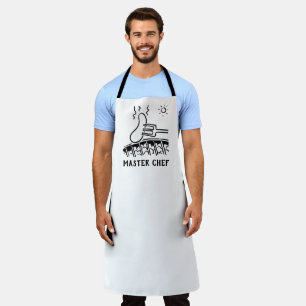 Barbecue Chef Apron with Cooked Sausage Image