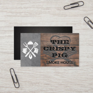 Barbecue   Chef Hat and Tools Business Card