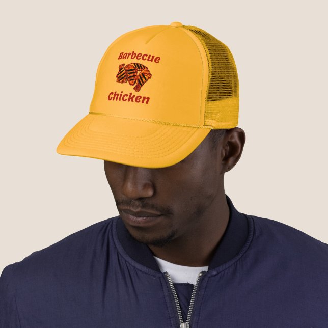 Barbecue Chicken Trucker Hat (Yellow) (In Situ)