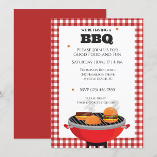 Barbecue Cookout Grilling Invitation