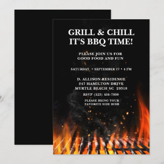 Barbecue Cookout Grilling Summer Invitation
