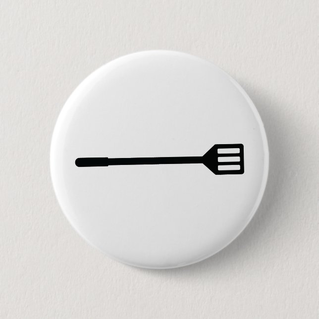 barbecue cutlery icon 6 cm round badge (Front)