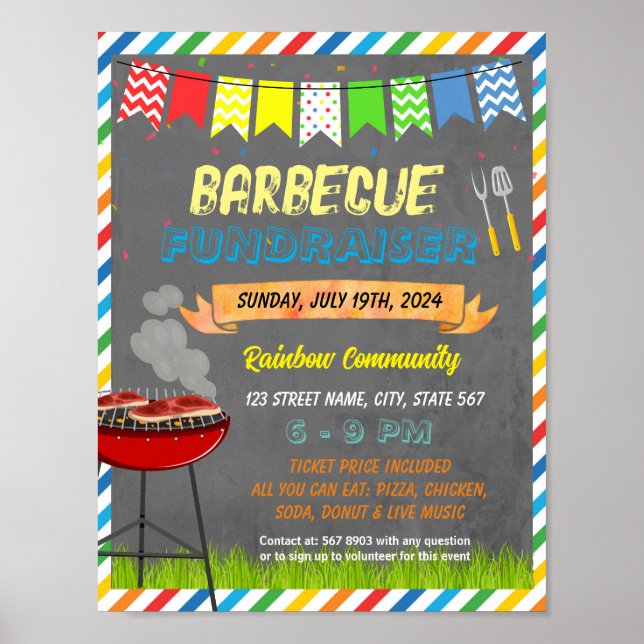 Barbecue Fundraiser Template Poster (Front)