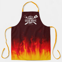 Barbecue Grill Flames — Personalised Steak House