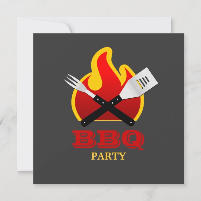Barbecue Grill Party invitation (Front)