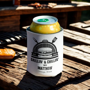 Barbecue Grillin' & Chillin Bachelor Party Can Cooler