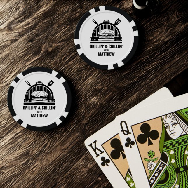 Barbecue Grillin' & Chillin Bachelor Party  Poker Chips (Creator Uploaded)