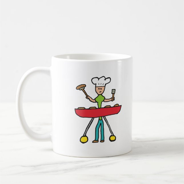 Barbecue Grillmaster BBQ Coffee Mug (Left)