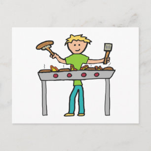 Barbecue Grillmaster BBQ Postcard