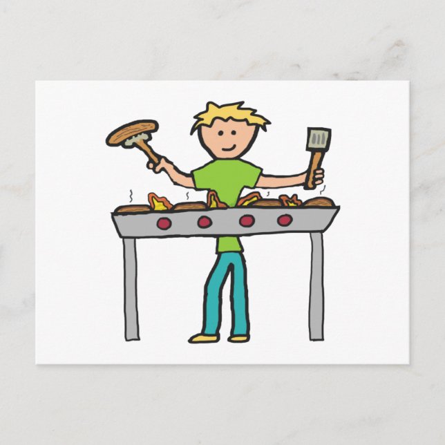 Barbecue Grillmaster BBQ Postcard (Front)