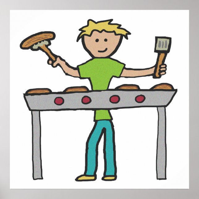 Barbecue Grillmaster BBQ Poster (Front)