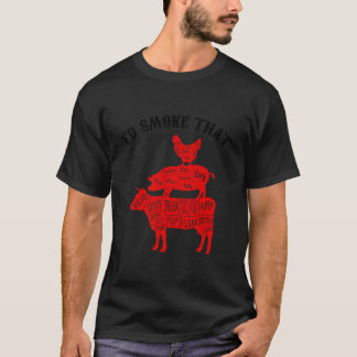 Barbecue I'D Smoke That Bbq Grilling Smoker Grill T-Shirt