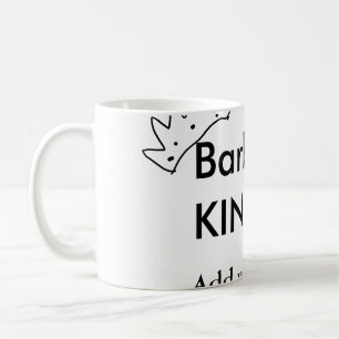 Barbecue king add name text men kitchen bakery  coffee mug
