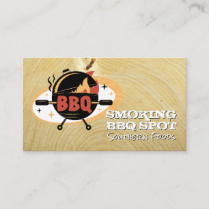 Barbecue Logo Restaurant Catering Business Card