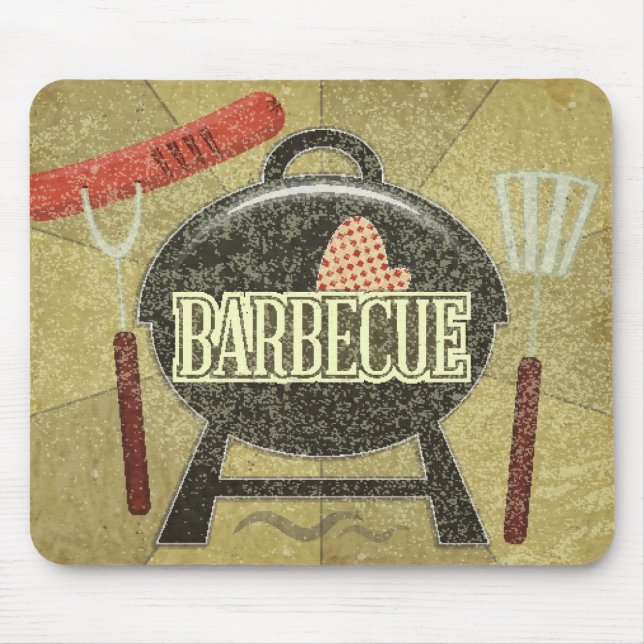 Barbecue Menu Mouse Mat (Front)