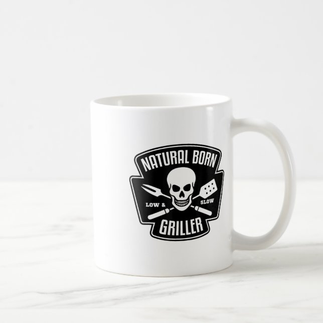 Barbecue Natural Born Griller Funny Grill Master G Coffee Mug (Right)