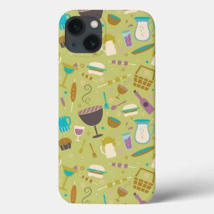 Barbecue Pattern iPhone 13 Case