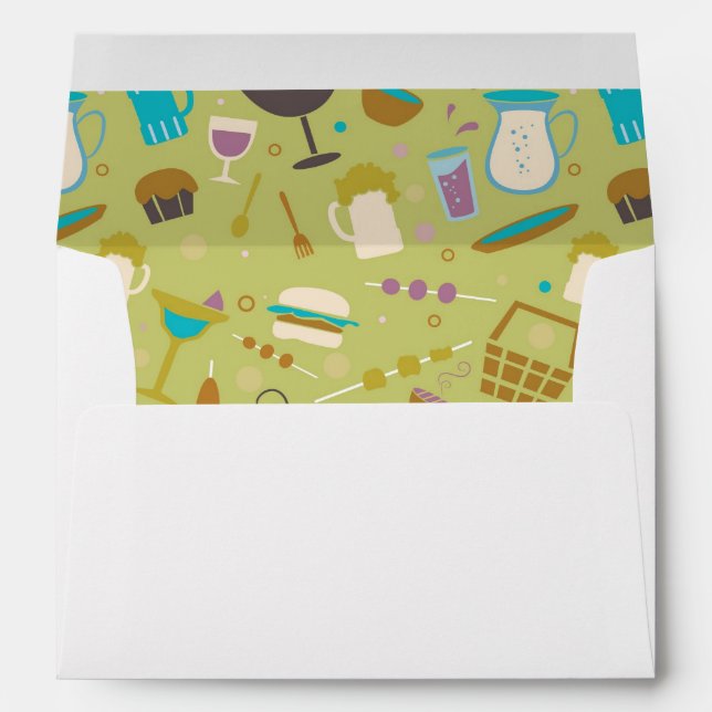Barbecue Pattern Envelope (Back (Bottom))