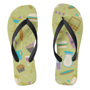 Barbecue Pattern Flip Flops
