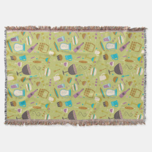 Barbecue Pattern Throw Blanket