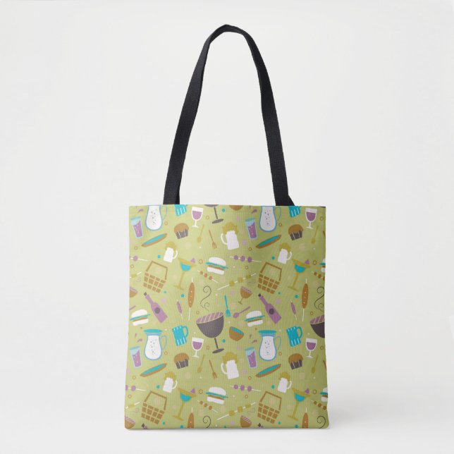 Barbecue Pattern Tote Bag (Front)
