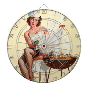 Barbecue Pin-Up Girl Dartboard