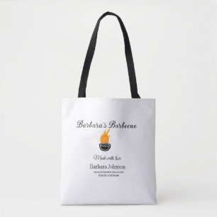 Barbecue restaurant kitchen social media website n tote bag