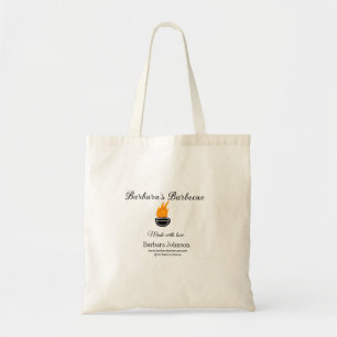 Barbecue restaurant kitchen social media website n tote bag
