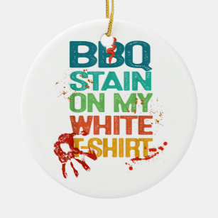 Barbecue Stain On My White  Ceramic Tree Decoration