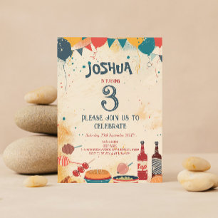 Barbecue Theme I Custom Photo Birthday Party  Invitation