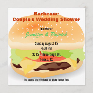 Barbecue Themed Couple's Wedding Shower Invitation