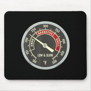 Barbecue Thermometer Smoky Barbecue Grill Low Slow Mouse Mat