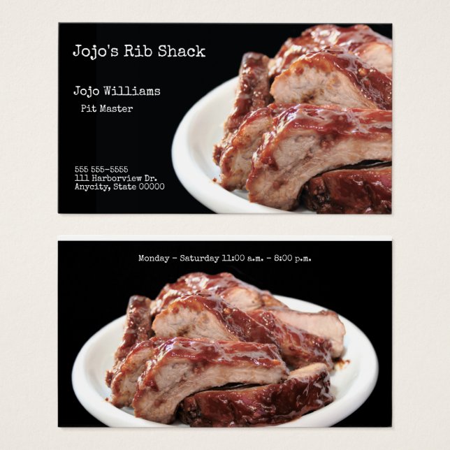 Barbecued baby back ribs (Front & Back)