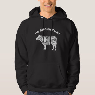 Barbecues I'd Smoke That Cow Smoking Bbq Meat. Per Hoodie