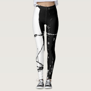 Barbed Black and White Leggings