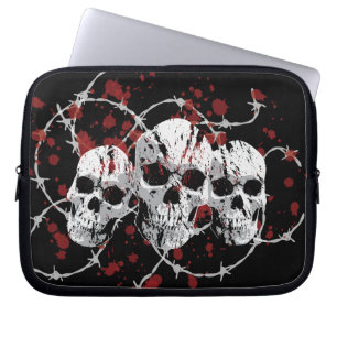 Barbed Skull Laptop Sleeve
