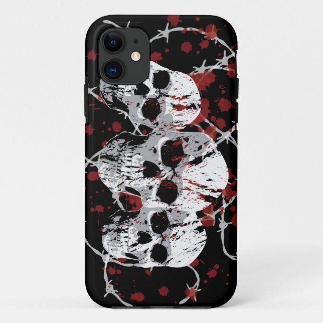 Barbed Skulls Custom iphone 5 Case (Back)