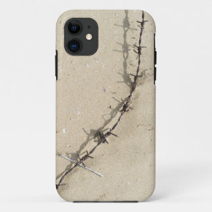 Barbed wire and sand iPhone 11 case