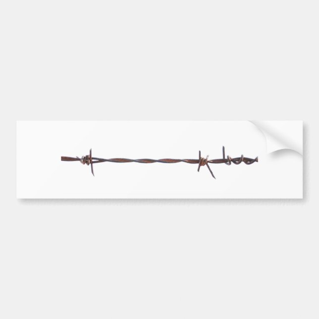 Barbed Wire Bumper Sticker (Front)