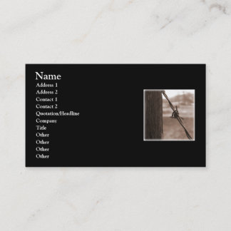 Barbed wire business card