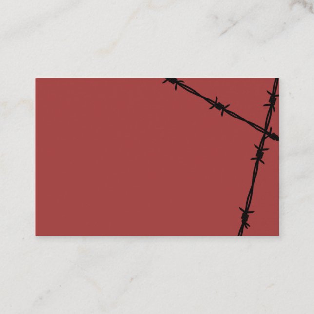 Barbed wire business card (Front)