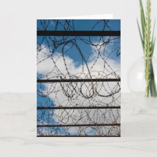 Barbed Wire Fence Card