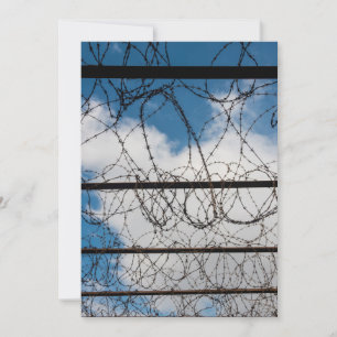 Barbed Wire Fence Thank You Card