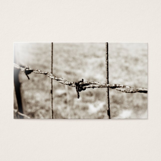 Barbed Wire Fencing (Sepia) (Front)