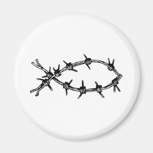Barbed Wire Fish Magnet
