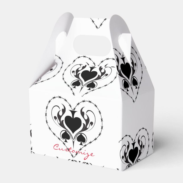 Barbed Wire Heart Black Spades Thunder_Cove  Favour Box (Front Side)