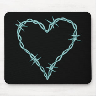 Barbed Wire Heart Mouse Mat