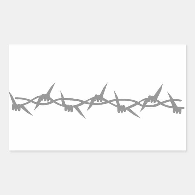 Barbed Wire Rectangular Sticker (Front)