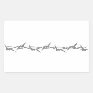 Barbed Wire Rectangular Sticker
