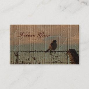 barbed wire rural western country farm business card
